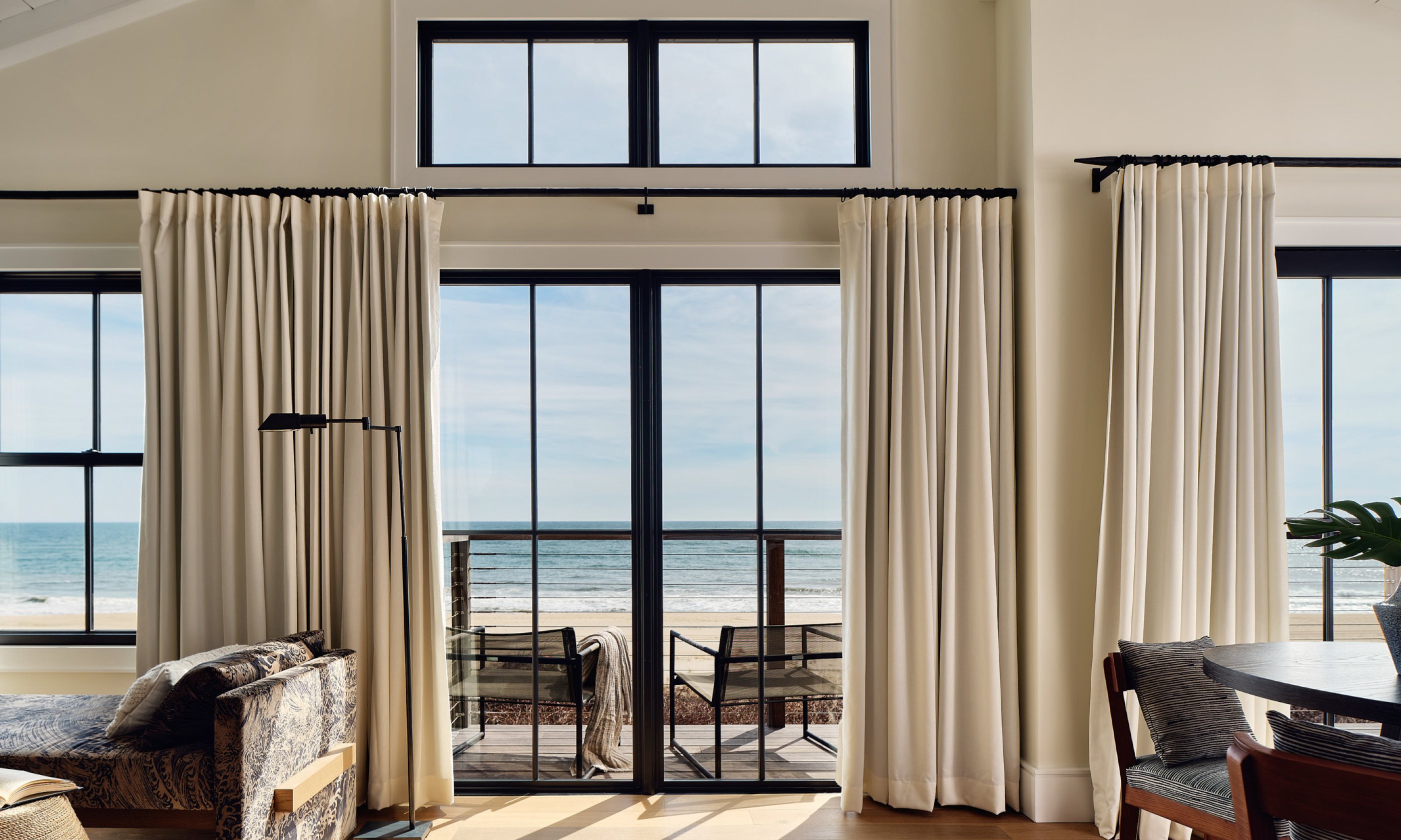 Beach view from inside living room.