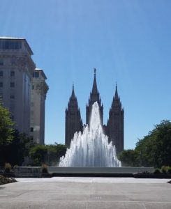 Salt Lake City Temple and Fountain, 2016