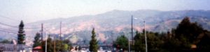 Picture of San Gabriel Mountains taken from San Dimas,California, 1996